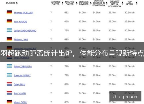 羽超跑动距离统计出炉,体能分布呈现新特点 羽超跑动距离统计出炉,体能分布呈现新特点
